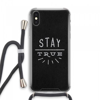Stay true: iPhone XS Max Transparant Hoesje met koord