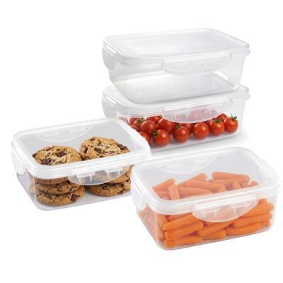 Plasticforte Vershoudbakjes set Classic - 4x stuks - vriezer en magnetron - kunststof - diverse mate Plasticforte Vershoudbakjes set Classic - 4x stuks - vriezer en magnetron - kunststof - diverse mate