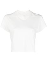 Rick Owens DRKSHDW t-shirt en coton Level à coupe crop - Blanc