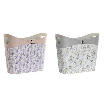 Tijdschriftenrek DKD Home Decor Wit Grijs Lila Licht Roze Polyurethaan 39 x 21 x 34 cm (2 Stuks)