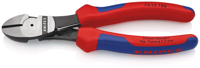 Knipex Kracht-Zijsnijtang | 180 mm Lengte | Meer-Componentengrepen | Zwart Geatramenteerd - 74 12 180 SB