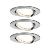 Paulmann 93483 Nova Inbouwlamp Set van 3 stuks LED LED 6 W IJzer (geborsteld) - thumbnail