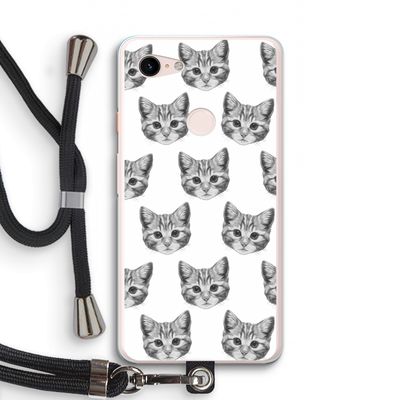 Kitten: Pixel 3 XL Transparant Hoesje met koord