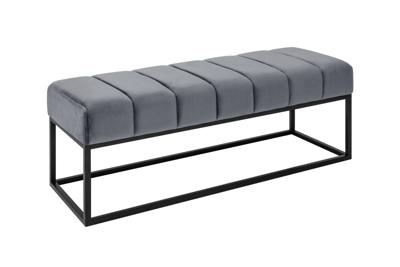 Bank PETIT BEAUTE 110cm fluweel zilvergrijs - 44267