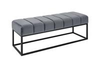 Bank PETIT BEAUTE 110cm fluweel zilvergrijs - 44267 Bank PETIT BEAUTE 110cm fluweel zilvergrijs - 44267
