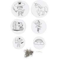 Creativ Company Mobielen met motief, d 12+15+18 cm, 300 gr, wit, 20 set/ 1 doos