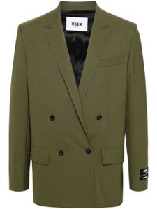 MSGM blazer à boutonnière croisée - Vert