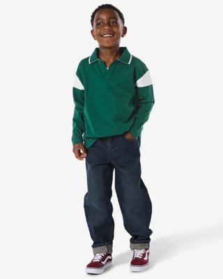 HEMA Kinder denim wide fit donkerblauw (donkerblauw)