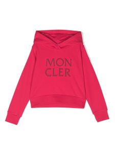 Moncler Enfant hoodie en coton à logo imprimé - Rose