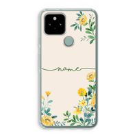 Gele bloemen: Google Pixel 5 Transparant Hoesje