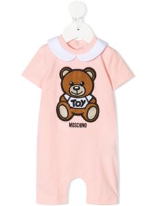 Moschino Kids grenouillère à motif brodé - Rose