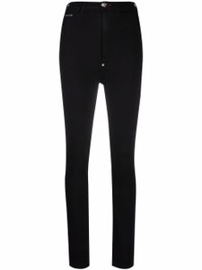 Philipp Plein legging en jean à taille haute - Noir