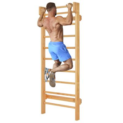 Klimwand met Optrekstang & 10 Sporten Gymnastiekwand Sporttoestel 150kg Draagvermogen Indoor Klimrek voor Volwassenen Kinderen