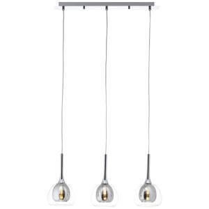 Brilliant Hadan 85573/20 Hanglamp E14 Rook, Transparant, Chroom