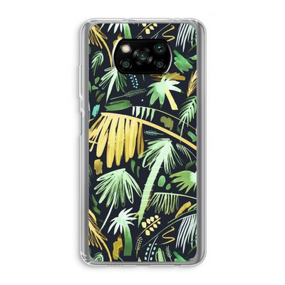 Tropical Palms Dark: Xiaomi Poco X3 NFC Transparant Hoesje