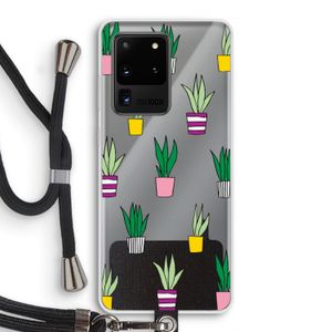 Sanseveria: Samsung Galaxy S20 Ultra Transparant Hoesje met koord