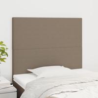 Hoofdborden 2 st 90x5x78/88 cm stof taupe - thumbnail