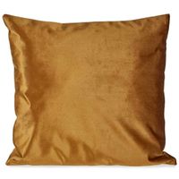 Bank/sier kussens voor binnen in de kleur velvet goud 45 x 45 cm