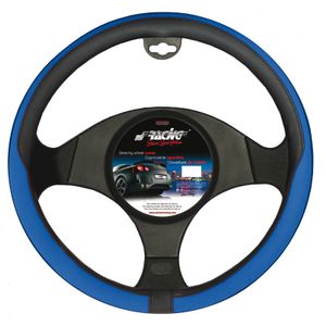 Simoni Racing Stuurwielhoes Tidy Zwart/Blauw Kunstleer SRCVT43B