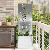 VidaXL Tuin privacy screen bloemen zilver 50 x 32 x 150 cm