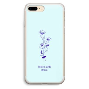 Bloom with grace: iPhone 7 Plus Transparant Hoesje