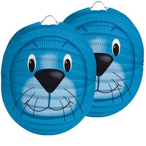 4x stuks dieren thema lampion zeehond 22 cm