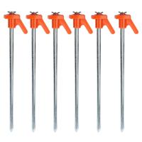 Redcliffs tentharingen - Rotspennen - 6x - zilver - metaal - 21 cm - voor harde ondergrond Redcliffs tentharingen - Rotspennen - 6x - zilver - metaal - 21 cm - voor harde ondergrond