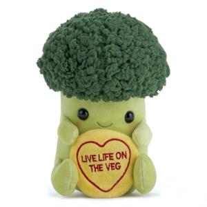 Love Hearts Broccoli knuffel - Live life on the veg - 18 cm