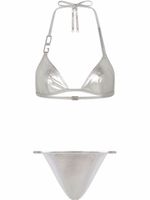 Dolce & Gabbana bikini à plaque logo - Argent - thumbnail