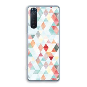 Gekleurde driehoekjes pastel: Sony Xperia 5 II Transparant Hoesje