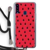 Watermelon: Samsung Galaxy A20s Transparant Hoesje met koord Watermelon: Samsung Galaxy A20s Transparant Hoesje met koord