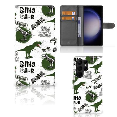 Telefoonhoesje | Met pasjeshouder | voor Samsung Galaxy S23 Ultra Dinosaurus