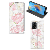 OPPO A74 4G Smart Cover Lovely Flowers - thumbnail