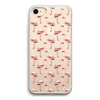 Flamingoprint groen: iPhone 7 Transparant Hoesje