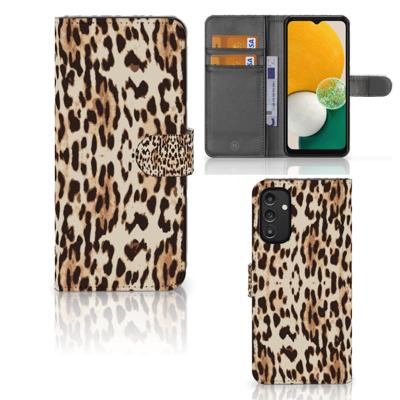Samsung Galaxy A14 4G | Telefoonhoesje | Met pasjeshouder | Leopard