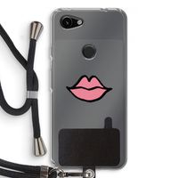 Kusje: Pixel 3a Transparant Hoesje met koord