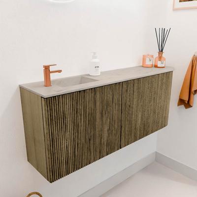 Toiletmeubel Mondiaz Joya Dlux | 101.6 cm | Meubelkleur Dusk | Faye wastafel Opalo Wasbak Links | 1 kraangat