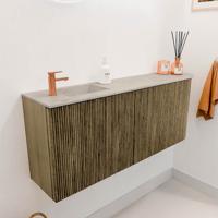 Toiletmeubel Mondiaz Joya Dlux | 101.6 cm | Meubelkleur Dusk | Faye wastafel Opalo Wasbak Links | 1 kraangat