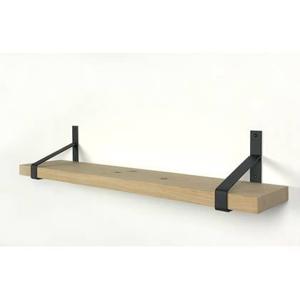 WOODBROTHERS eiken wandplank recht 120 x 20 cm inclusief plankdragers