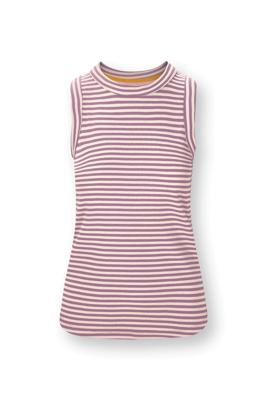 Pip Studio Trinity Top Mouwloos Little Sumo Stripe Lila XS