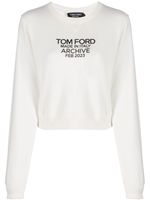 TOM FORD sweat en coton à logo imprimé - Blanc