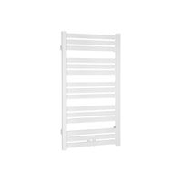 Handdoekradiator Sapho Nevel Recht Middenaansluiting 55.5x158.3 cm 621W Wit Sapho - thumbnail