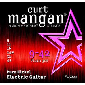 Curt Mangan Pure Nickel 9-42 snarenset voor elektrische gitaar