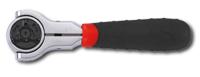 Ratel 3/8", met draaibare kop, kort 72-tands 7110402