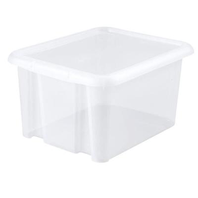EDA Opbergbox 30L - wit - stapelbaar - L44 x B36 x H25 cm - kunststof - Bak/Doos met deksel EDA Opbergbox 30L - wit - stapelbaar - L44 x B36 x H25 cm - kunststof - Bak/Doos met deksel