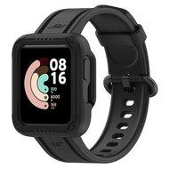 Siliconen sportband met case - Zwart - Xiaomi Redmi Watch 2 (Lite)