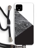Combinatie marmer: Pixel 4 XL Transparant Hoesje met koord