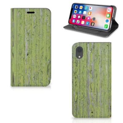 Apple iPhone Xr Book | Wallet Case | Green Wood