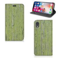 Apple iPhone Xr Book | Wallet Case | Green Wood