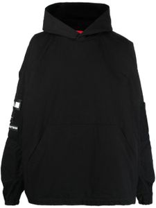 032c hoodie Stronger en coton à patch multiples - Noir